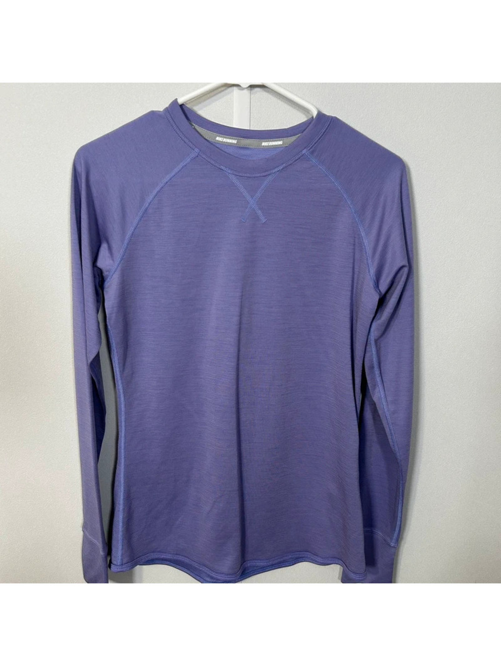 Nike Dri-FIT Purple Long Sleeve Running Top M Thumbholes